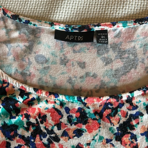 Apt 9-3/4 length sundress in comfortable multi colored printed fabric - 2X - Picture 8 of 10